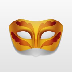 Vector Carnival Masquerade Party Mask Isolated on White N9