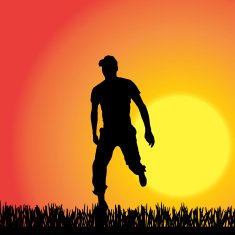 Vector silhouette of a man N227