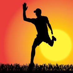 Vector silhouette of a man N229