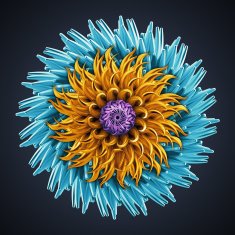abstract 3d flower isolated object N9