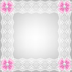 card with lace ribbon N9