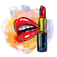 Sexy Red lips and Lipstick N2
