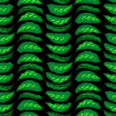 Pattern with bright green husta leaves N2