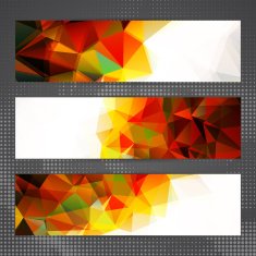 Set of abstract geometric banners