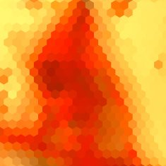 abstract red with yellow hexagon pattern background