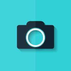 Photo camera icon Photography Flat design N2