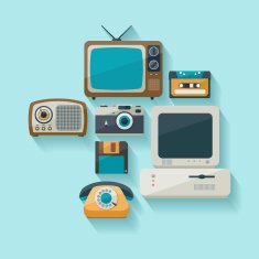 Outdated technology Flat design N2