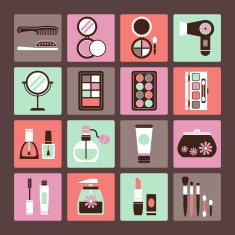 Set of icons cosmetics N2