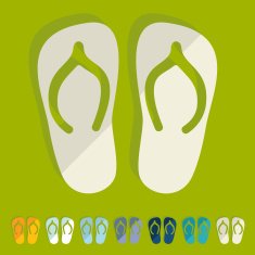 Flat design slippers N24