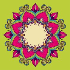 Ornamental round lace pattern is like mandala N27