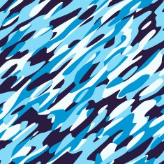 Camouflage Textile Pattern White And Blue