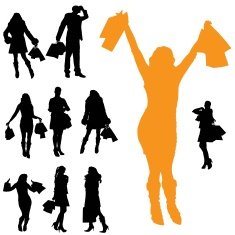 Vector silhouette of a people N67