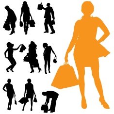 Vector silhouette of a people N69