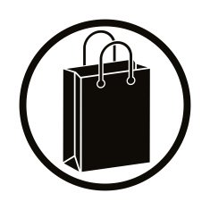 shopping bag vector icon N6