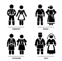 Europe Clothing Costume Pictogram