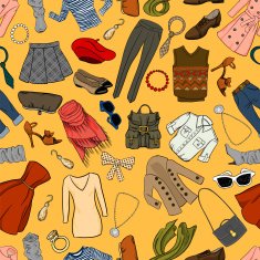 Fashion cartoon seamless background N3
