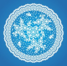 lace doily light blue