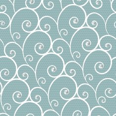 White lace seamless pattern with pearls