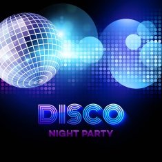 Disco background with discoball Vector illustration N3