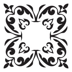 Hand drawing decorative tile frame Italian majolica style N12