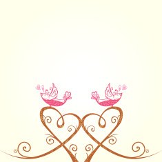 Bird and heart decoration N7