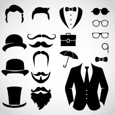 Gentleman icon set