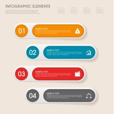 modern vector abstract step lable infographic elements N38