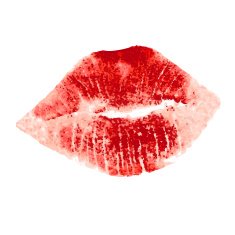 Woman lips on white background Lipstick kiss N9