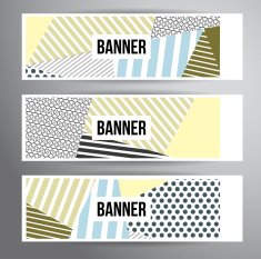 Striped pattern banners N4