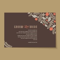 Beautiful vintage invitation cards layouts N35