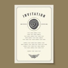 Beautiful vintage invitation cards layouts N38