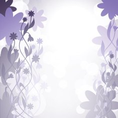 Floral Background with Purple Flowers