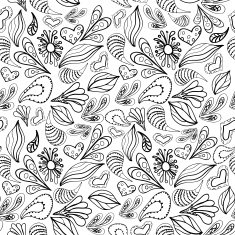 Abstract pattern black outline on white