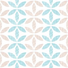 Abstract textile leaves stripes seamless pattern background