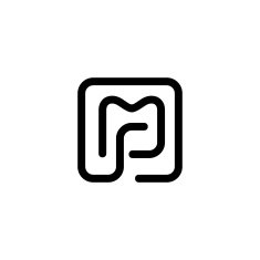 Sign of the letter M and P Vector Illustration N2