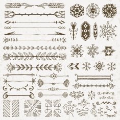 Hand drawn assorted design elements set 1 N2