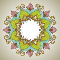 Ornamental round lace pattern is like mandala N31