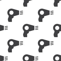 hairdryer vector seamless pattern