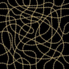 Gold chain seamless vector background