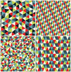 Set of four geometric pattern N4