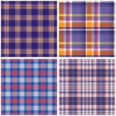 Vector tartan textile texture set N12