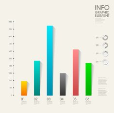 modern vector abstract bar chart infographic elements N8