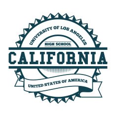 College California Badge and Label Design Element t-shirt graphics vectors N2