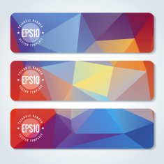 Abstract vector header banners N140