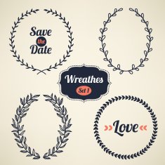 Set of wedding wreathes