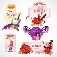 Cosmetics Label Set