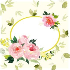 Watercolor greeting card flowers N188