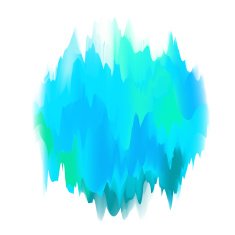 Abstract Painted Form in Blue