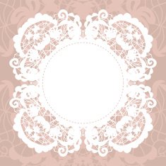 Elegant doily on lace gentle background N20