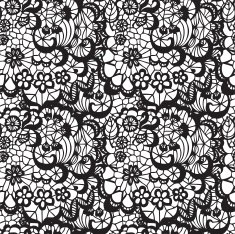 Lace seamless pattern with flowers N179